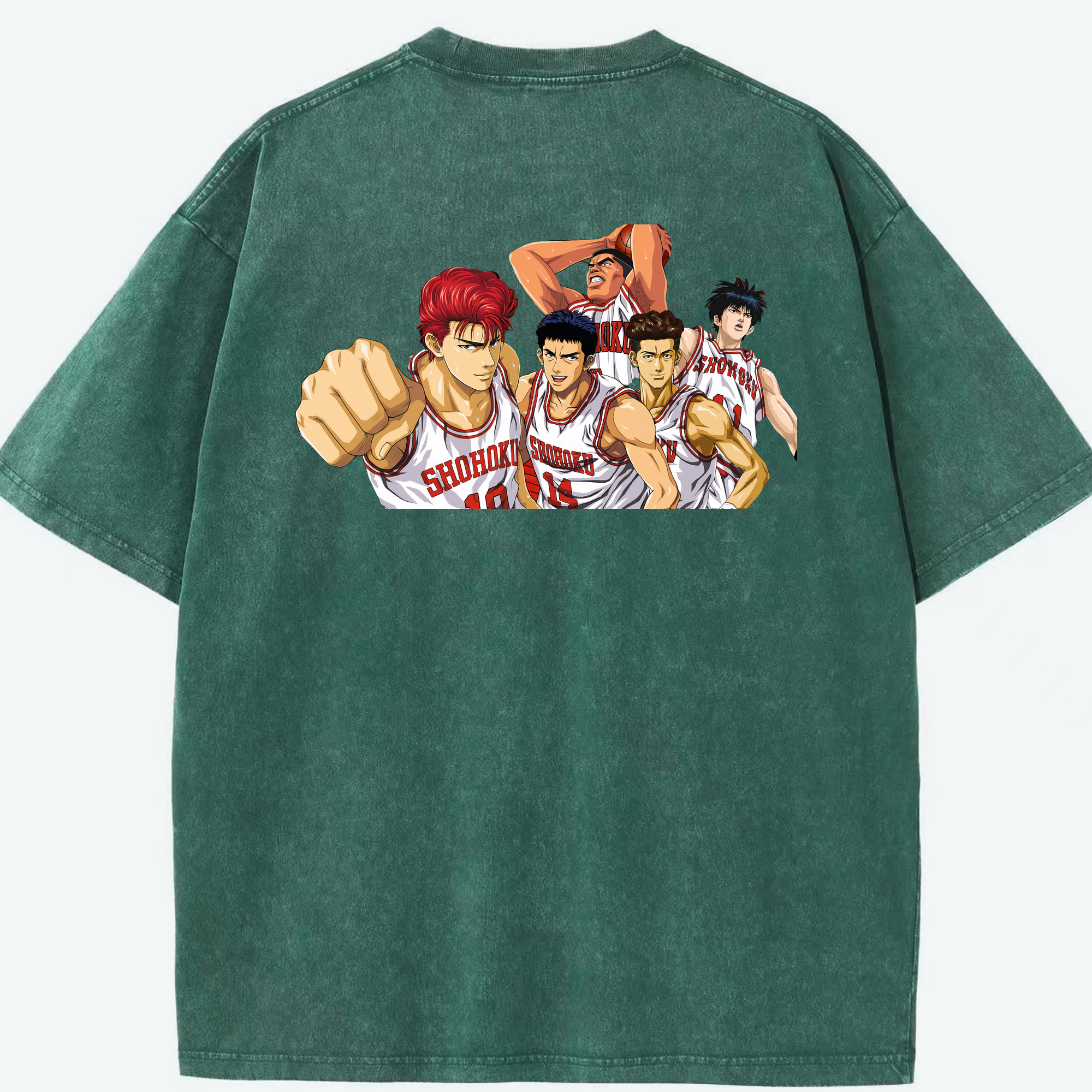 （画像用） SLAM DUNK／スラムダンク 綿100% ヴィンテージ風 半袖Tシャツ（背面プリント）